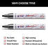TFIVE Black Permanent Paint Marker Pens - 2 Count Oil Based Marker Pen, Medium Tip, Waterproof & Quick Dry, for Office, Art projects, Rock Paintin...