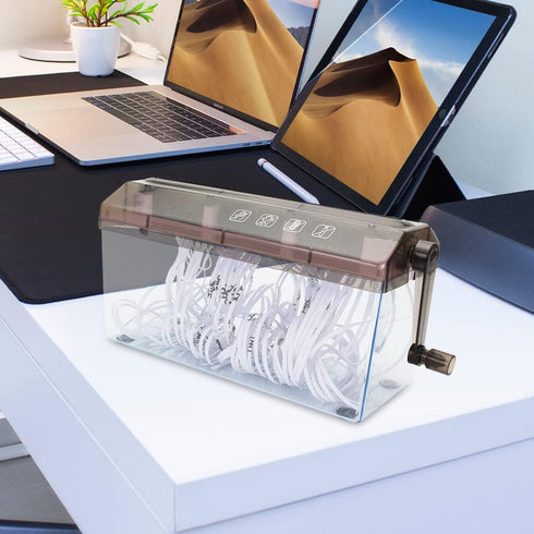 Mini Hand Shredder,Portable Paper Shredder Manual Shredder,Home Office Desktop Stationery,Hand Paper Shredder for Paper, Notes, Bills, Portrait, P...