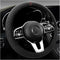 Car Suede Steering Wheel Cover, Non-Slip Protector for Auto Steering Wheel with Grid of The Correction Marker, Breathable Universal Automotive Acc...