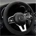 Car Suede Steering Wheel Cover, Non-Slip Protector for Auto Steering Wheel with Grid of The Correction Marker, Breathable Universal Automotive Acc...