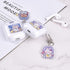 Fycyko Compatible with AirPods 2 Case Clear Cute Cartoon Rabbit Keychain Protective Cover Space Astronaut Purple Pattern Card Cover Credit Card ID...