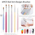 6 PCS Nail Art Brushes Set, Nail Painting Brushes Nail Art Liner Brushes and Nail Art Dotting Pens...