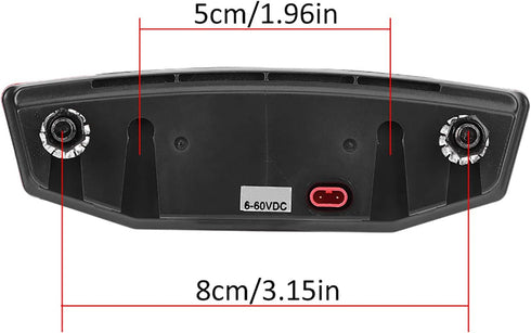 E?Bike Tailight, Bike LED Warning Light LED Riding Equipment Waterproof Connector Ebike Tail Light Ebike Tail Light E Bike Tail Light 2 Pin Red...