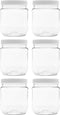 Plastic Storage Jars with Leak Proof Lids, BPA Free, Hand Wash Only (12oz Jar, 6PK)...