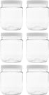 Plastic Storage Jars with Leak Proof Lids, BPA Free, Hand Wash Only (12oz Jar, 6PK)...
