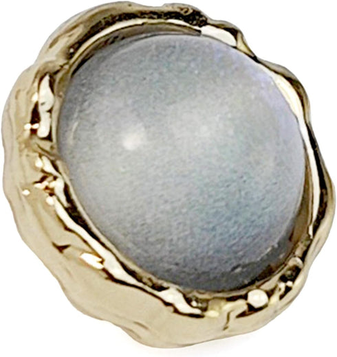 Frosted Gray Resin Rotating Flower Metal Base Sewing Shank Buttons 20 Pcs - 11.5mm, 15/32"...