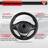 1PC Leather Steering Wheel Cover,Stitch on Wrap,DIY Sewing with Needle Thread,Anti-Slip Car Steering Wheel Protector for Max Diameter 15 Inch(Glos...