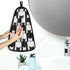 visesunny Black and White Cat Animal Kitchen Dish Towel with Hanging Loop Absorbent Hand Towel for Bathroom Cleaning and Drying Washcloth...