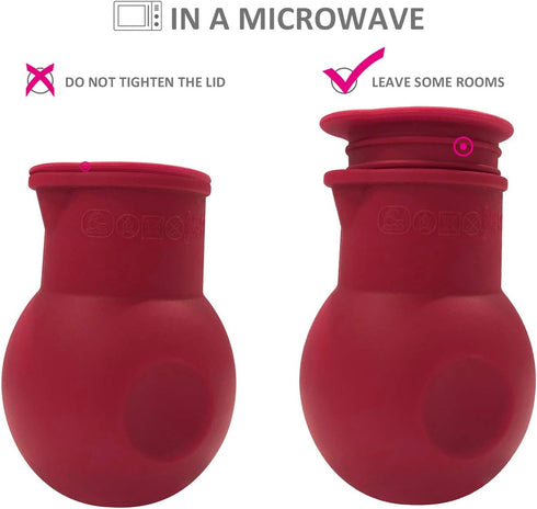 Webake Silicone Chocolate Melting Pot Microwave Melt and Pour Candy Butter Warmer for Mold Heat Sauce Syrup Cream, European Standard Silicone Baki...