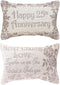 Manual Woodworkers & Weavers Word Throw Pillow, 25th Wedding Anniversary, 12.5 x 8.5...
