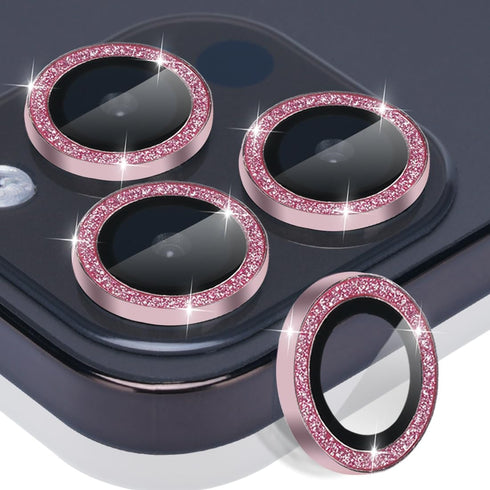 Camera Lens Protector for iPhone 15 Pro & iPhone 15 Pro Max, Tempered Glass Lens Protector Aluminum Alloy Ring Camera Cover Fits for iPhone 15 Pro...