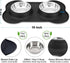 Pet Deluxe Dog Bowls Stainless Steel Dog Bowls with No Spill Skid Resistant Silicone Mat, 24oz 48oz Dog Food and Water Bowl Set Feeder Bowls for S...