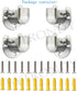 Stainless steel Wardrobe Closet Rod Bracket, U-Shaped Open type Socket bracket, Shower Curtain Rod Pole End Supports Sockets Flange (1-1/4 INCH, 4...