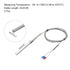 MECCANIXITY 2pcs PT100 RTD Thermocouple Stainless Steel M8 Temperature Sensor Probe -50 to 1300C 6.6ft 5x100mm...