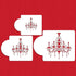 Designer Stencils Chandelier Stencil Set Cake and Cookie Stencils, Beige/Semi-Transparent, 2.5", 3.5", 5"...