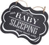 WINOMO Baby Sleeping Sign shhh BABY SLEEPING Please Knock Softly Wood Decorative Sign Nursery Hanging Plaque Baby Door Cot Sign...