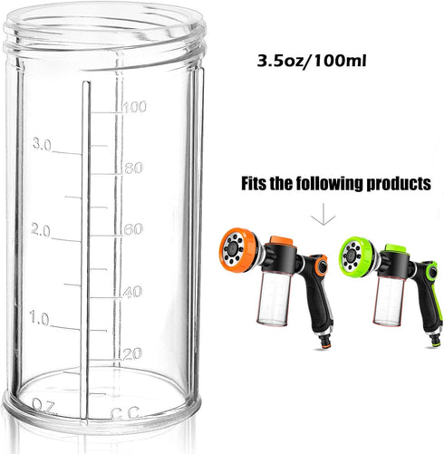 Dog Wash Hose Attachment Soap Bottle Replacement, 3.5oz/100ml Foam Cannon Cup for Pup Jet Dog Washer...