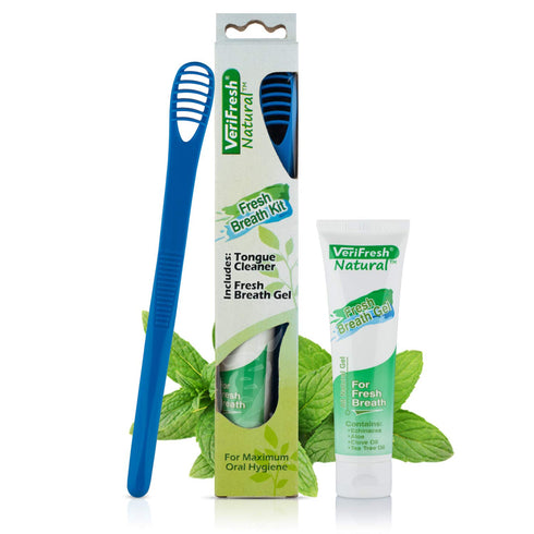 Fresh Breath Kit for Bad Breath - Tongue Scraper & Cleaner with Cleaning Gel – All Natural Treatment...