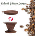 Collapsible Coffee Dripper Pour Over Coffee Filter, Silicone Reusable Coffee Maker,Paperless Coffee Brew Maker,Dishwasher Safe,Carabineer for Hiki...