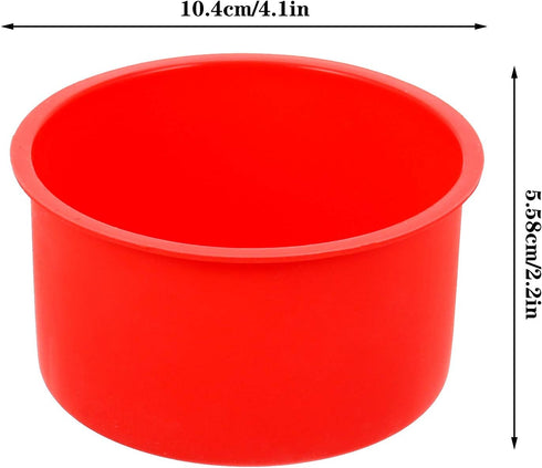 4 Inch Silicone Mini Cake Molds, Round Baking Pan Non-Stick Silicone Baking Molds Bakeware Pan Reusable Cake Pans for Muffin, Cupcake, Layer Cake,...