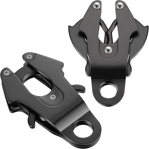 Reginary 2 Pcs Frog Clip Dog Leash Clip for Linking Black Pet Collar Clasp Quick Release Frog Cable Dog Leash Buckle Dog Chain Buckle Replacement ...