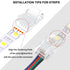 RGB LED Light Strip Connectors 20 Waterproof LED Adapter Connectors Transparent Solderless LED Light Strip Connectors for Strip Light Unwired Gapl...