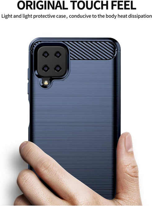 yuanming for Galaxy A12 Case,with HD Screen Protector,Shock-Absorption Flexible TPU Bumper Cove Soft Rubber Protective Case for Samsung Galaxy A12...