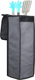Grill Utensil Accessory Storage Bag Grey Waterproof BBQ Tool Storage Bags Grill Tools Foldable Barbecue Appliance Bracket Bag for Camping Hiking B...