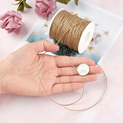 Beadthoven 100 Yards 1mm Waxed Cotton Thread Beading Cord for Jewelry Making Braiding Bracelet Necklace Leather Sewing DIY Craft Macrame Supplies ...