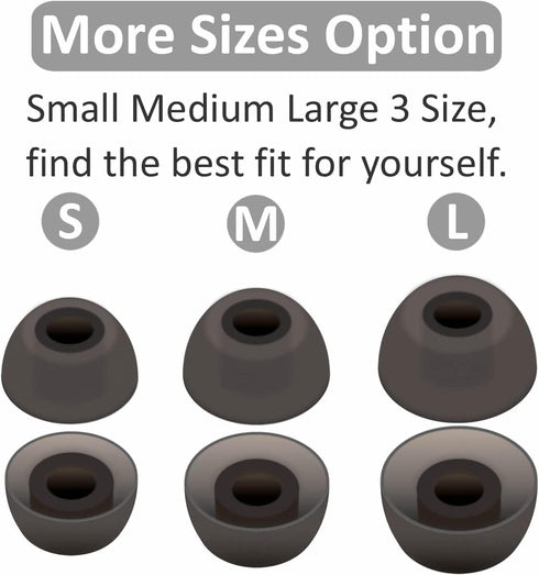 Replacement Ear Tips Compatible with JBL Vibe 200TWS Earbuds, Silicone Ear Buds Ear Cap Ear Plug Eartips Replacement for JBL Earbuds,S/M/L 3 Size ...