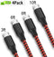 4Pack 3FT/6FT/6FT/10FT Micro USB 2.0 Cable Replacement for Samsung Galaxy S7 Edge S6 J7, Moto G5, Android Smartphones Premium Nylon Braided Androi...