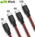 4Pack 3FT/6FT/6FT/10FT Micro USB 2.0 Cable Replacement for Samsung Galaxy S7 Edge S6 J7, Moto G5, Android Smartphones Premium Nylon Braided Androi...
