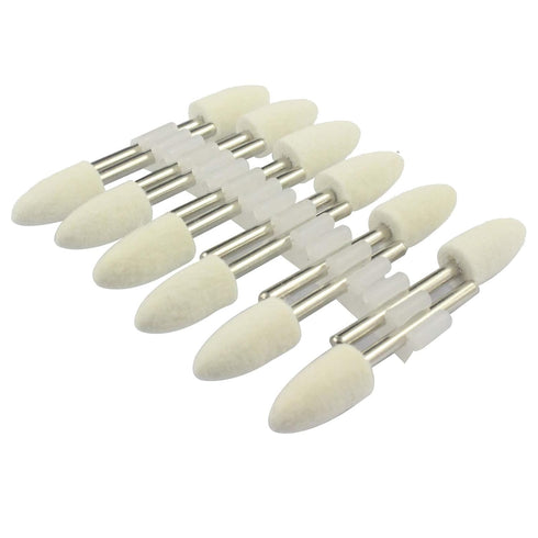 Luo ke 8mm Diameter Bullet shape Polishing Buffing Wheels Wool Felt Mounted Mandrel Grinding Bits Grinder Head Rotary Tool Accessories Drill Tools...