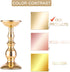 Set of 2 Gold Candlestick Metal Pillar Candle Holders, Flameless Candlestick Holders Stand Centerpieces Decoration Ideal for Weddings, Special Eve...