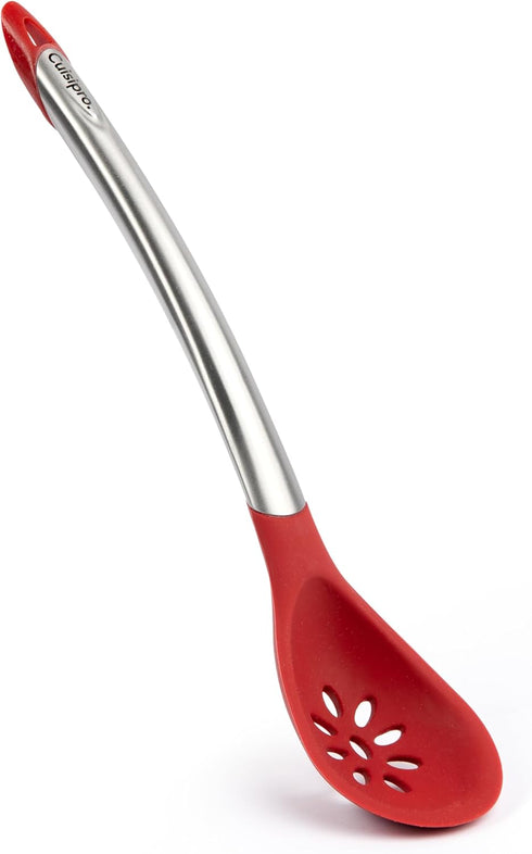 Cuisipro Silicone 12 Inch Slotted Spoon, Red...