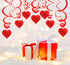 36PCS Heart Decorations Hanging Swirls - Valentines Day Party Supplies Favors Ceiling Decor...