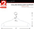 Mawa by Reston Lloyd Silhouette Ultra-Thin Series, Non-Slip Space Saving Shirt Hanger with Pant Bar & Skirt Hooks, Style 42/FTU, Pack of 2, White...