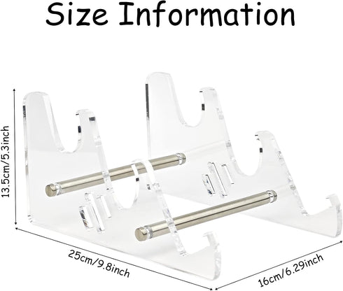 3 Tier Acrylic Keyboard Display Stand, Transparent, Sturdy Desktop Holder for Mechanical Keyboards, Office Home...