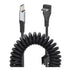 USB 3.1 Type C to Type C Cable, 90 Degree USB C to USB C Cable Spring Spiral Cable Fast Charging Data Extension Cable for Laptop & Tablet & Mobile...