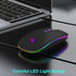 HOTLIFE LED Wireless Mouse, Slim Rechargeable Silent Portable USB Optical 2.4G Wireless Bluetooth Two Mode Computer Mice with USB Receiver and Typ...