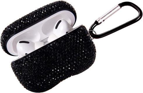 Sparkly Diamond AirPods Pro 1&2 Generation Case with Keychain, Shockproof Protective Premium Bling Rhinestone Cover Skin for AirPods Charging Case...