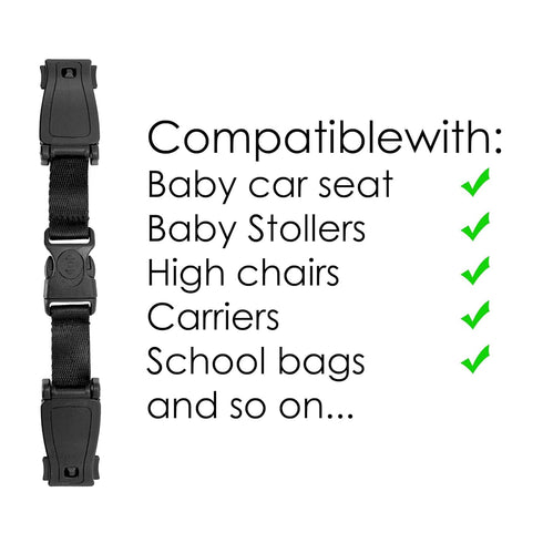 G Ganen Universal Child Chest Harness Clip Anti-Slip Baby Chest Clip Guard Compatible with Seats, Strollers, High Chairs, schoolbags, max. for 1.5...