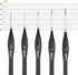 Detail Paint Brushes Set Artist Paint Brushes Painting Supplies for Art Watercolor Acrylics Oil, 5 Pieces (Black)...