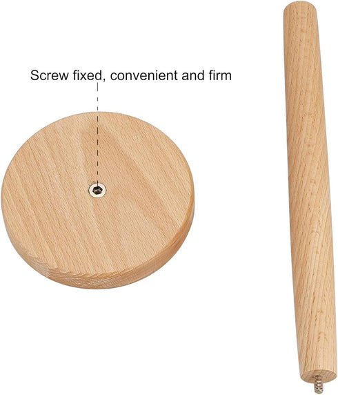 Bamboo Paper Towel Holder,DNIEBW Kitchen Paper Holder Countertop Stand up Towels Roll Stand Organizer Simply Standing Countertop Wooden Paper Fits...