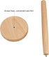 Bamboo Paper Towel Holder,DNIEBW Kitchen Paper Holder Countertop Stand up Towels Roll Stand Organizer Simply Standing Countertop Wooden Paper Fits...