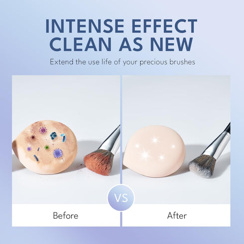 Makeup Brush Cleaner, Quick Dry Cleaner Spray and Rinse Solution Dual Purpose With Make Up Brush Cleaner Mat Color Removal Sponges Brush Protectio...