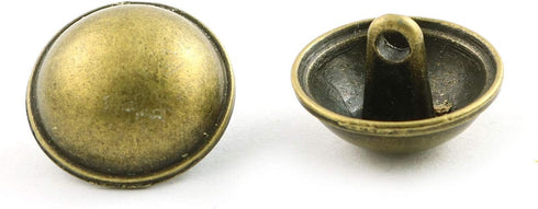 10pcs Bronze Mushroom Domed Buttons Antique Brass Dome Buttons Round Sewing Buttons with Shank, 15mm...