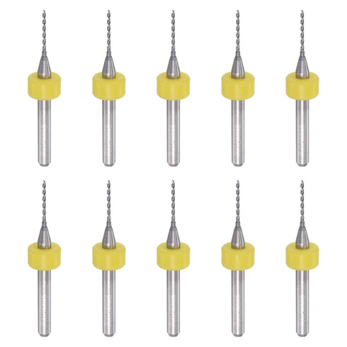 uxcell Micro PCB Drill Bit Set, 1/8" Shank 0.85mm Solid Tungsten Carbide CNC Engraving Print Circuit Board Drill Bits Rotary Tool 10pcs...