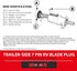 NEW SUN® Superior 7 Pin Trailer Plug, RV-Style 7 Way Flat Blade Connector Made by Cooper & Silver Color Plated, Heavy-Duty, Weatherproof & Anti-Ru...