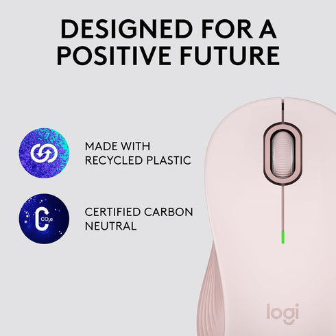 Logitech Signature M550 Wireless Mouse - For Small to Medium Sized Hands, 2-Year Battery, Silent Clicks, Bluetooth, Multi-Device Compatibility - R...